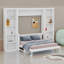 Lit escamotable peu encombrant avec bureau et tablettes-168136459