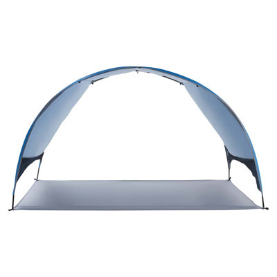 Beach Tent Sun Shelter for 4 Person, UPF 50+ Protection, Portable Sun Shade Canopy with Carrying Bag & Ground Stakes, Lightweight and Easy Setup Beach Umbrella for Camping Fishing Outdoor Picnic