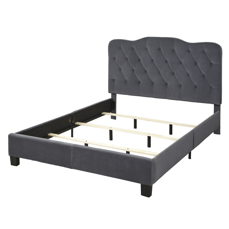 Ahmaud Upholstered Standard Bed, Queen, Gray