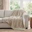 Couvre-lit en polaire Sherpa, grand doux réversible avec chaleur douillette, motif rayé pour un confort de tous les jours-105504207-105504211