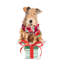 «The Holiday Aisle® Loreth, Lanie», reproduction d'art sur toile tendue: Christmas Airedale Terrier 13451BB-324984461