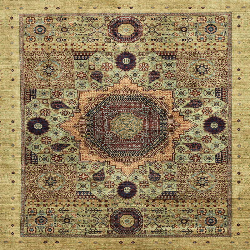 Abstract Indoor Rug, Square 3'