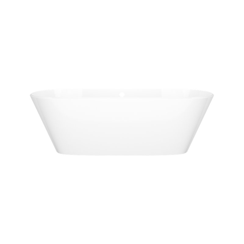 Vetralla 70" Freestanding Soaking Bathtub, Gloss White