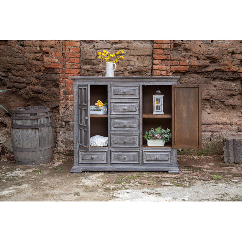 Roseland 7 Drawer, 2 Door Mule Chest, Terra Gray