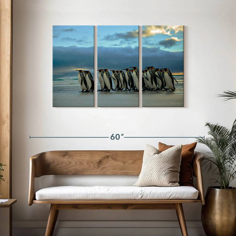 Brampt Waddling Penguins, 28" H x 45" W
