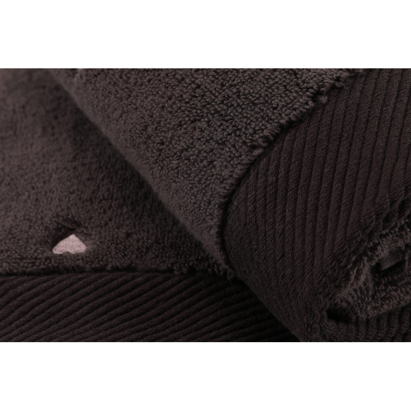 Ensemble de 2 serviettes de bain 100% coton, Dark Gray, Hand Towels - 2 pack