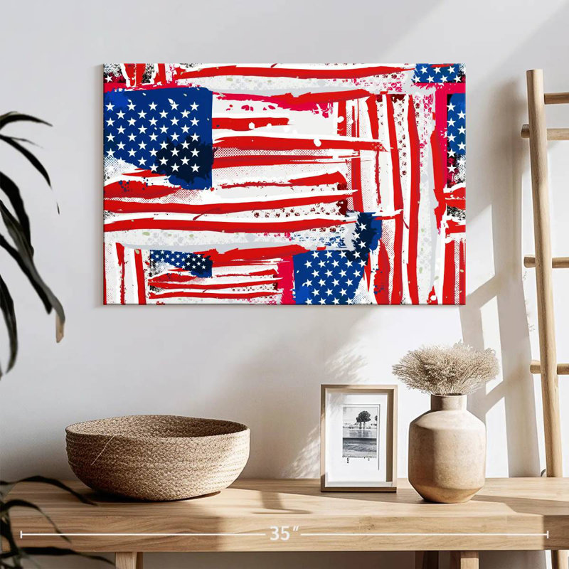 Borges Abstract Flag, 16" H x 24" W