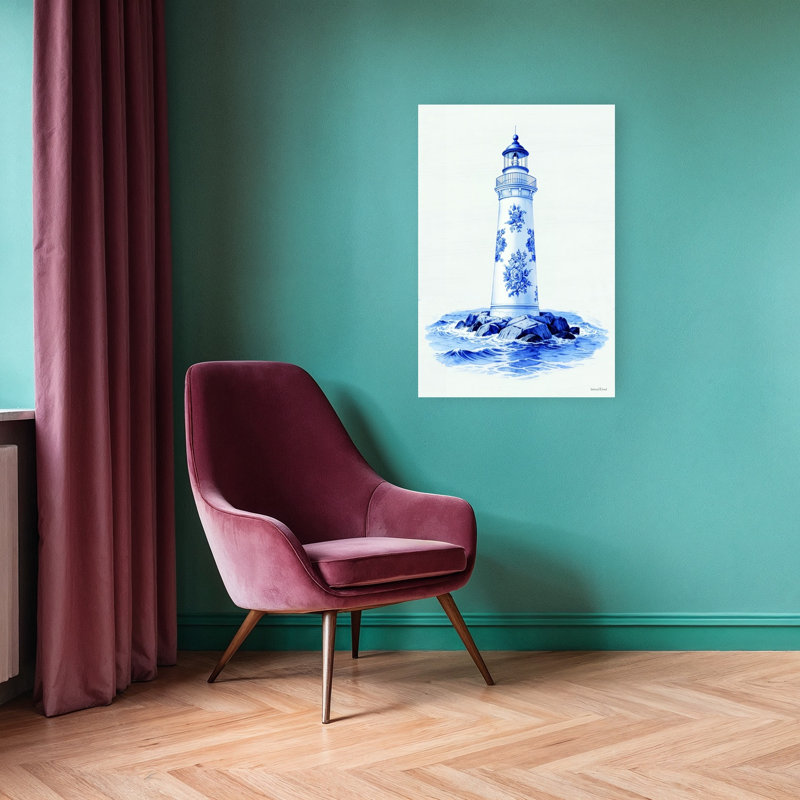 «Coastal Toile Leakouse», impression abstraite d'art mural côtier, H 36 po x l 24 po