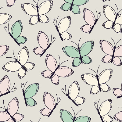 Rockingham Butterflies by Zhemchuzhina - Wrapped Canvas Print