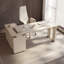 Bureau moderne moderne en bois massif blanc avec rangement-107733275