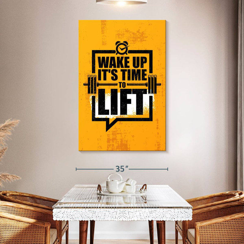Kema Time To Lift Exercise Quote, 51" H x 34" W