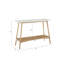 Console en bois massif exquise avec plateau en panneau de fibres à densité moyenne et tablettes en placage, offrant beaucoup de rangement et un assemblage sans effort pour votre maison.-1449764437