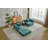 Compression Sofa,Convertible Floor Sofa Bed With Fixed-Shape Frame, Loveseats Boneless Modular Sectional Sofa,No Assembly Required,Chenille Fabric,For Living Room Bedroom-1960017681