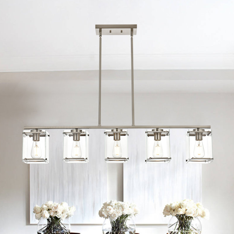 Sariyah 5 - Light Kitchen Island Pendant, Brushed Nickel