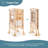 Guidecraft Classic Kitchen Helper Foldable Toddler Tower Stool with Anti-tip Feet and Safety Nets-44577785