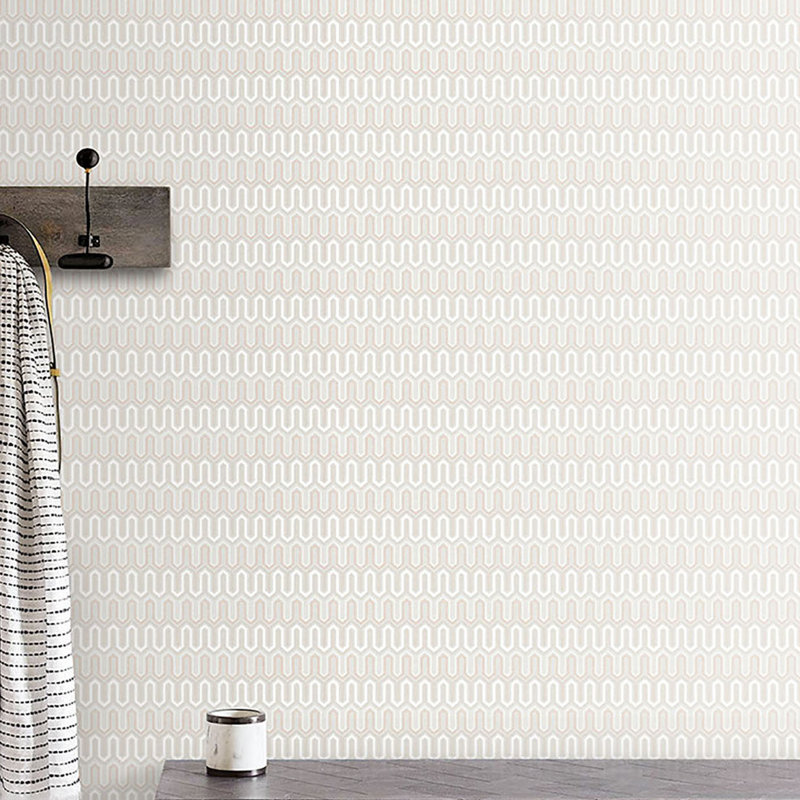 Geometrix 10m x 52.8cm Satin Wallpaper Roll, Grey