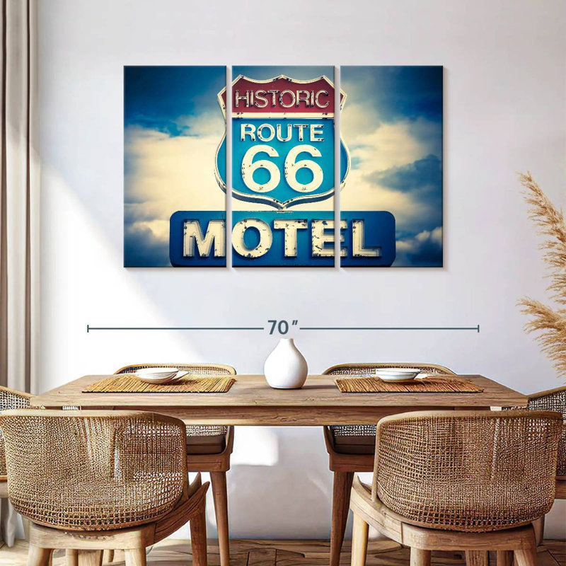 Enseigne historique Mehar Route 66, H 36 po x l 57 po
