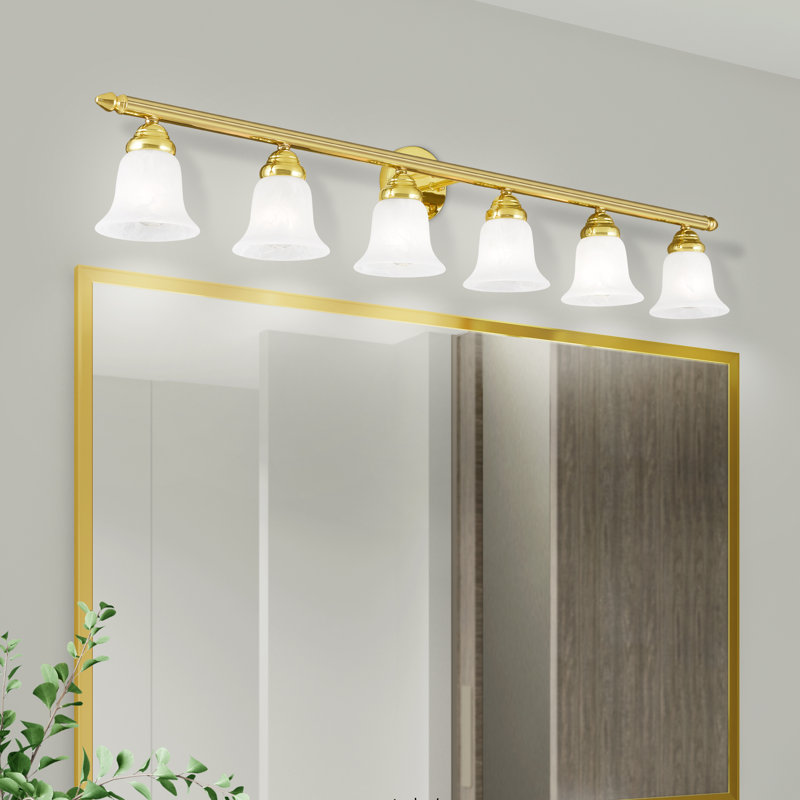 Neptune 6 - Light Dimmable Bath Bar, Polished Brass