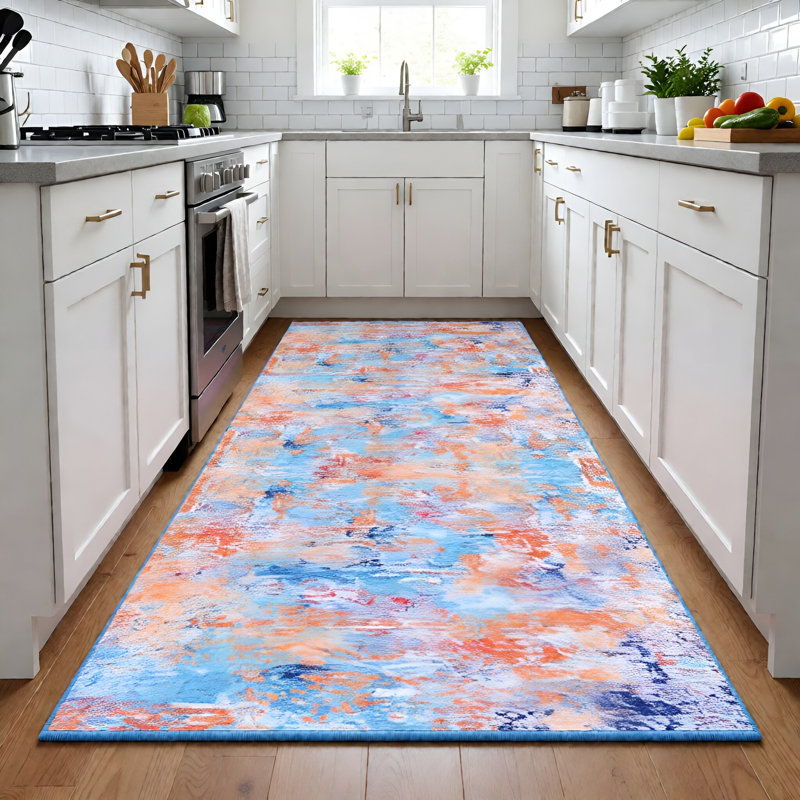 MAVAL Multi Washable Rug Doormat Rug, Rectangle 3' x 5'