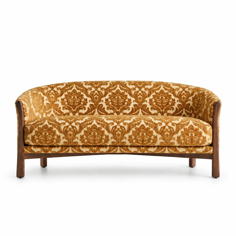 Damask Two Tone Velvet | Neiman Fabric, Mustard