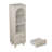 62.99" Tall Storage Cabinet Display Cabinet With Tempered Glass Door, Two Drawers And An Adjustable Shelf Spacious Storage Solutions, For Living Room, Bedroom, Kitchen And Office, White-590225713