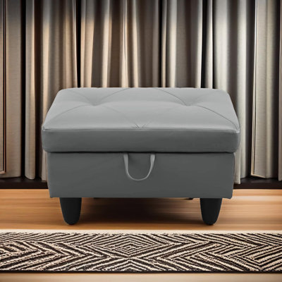 Monaco Vegan Leather Storage Ottoman