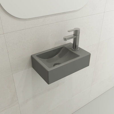 BOCCHI Milano 9.06'' Fireclay Rectangular Bathroom Sink