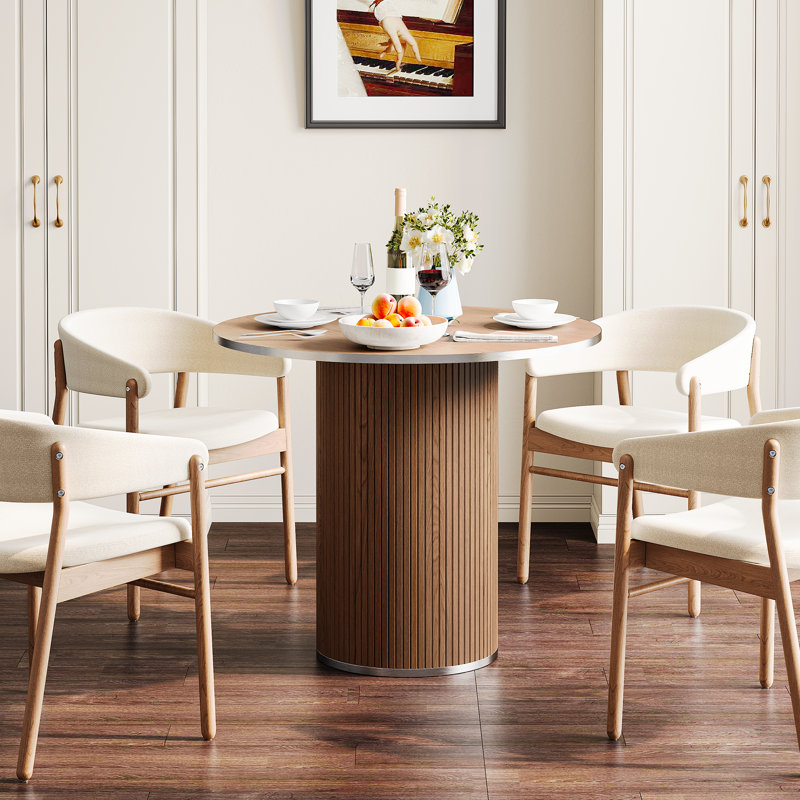 Round Dining Table, Walnut
