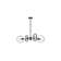 Alexandro 4 - Light Fabric Dimmable Sputnik Modern Linear Chandelier