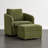 33" W Modern Upholstered Swivel Armchair With Ottoman-1225108197