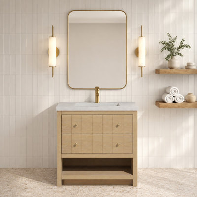 Monica 30" Bathroom Vanity Oak Gray