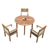 Fuente Outdoor 4 - Piece Teak Dining Set