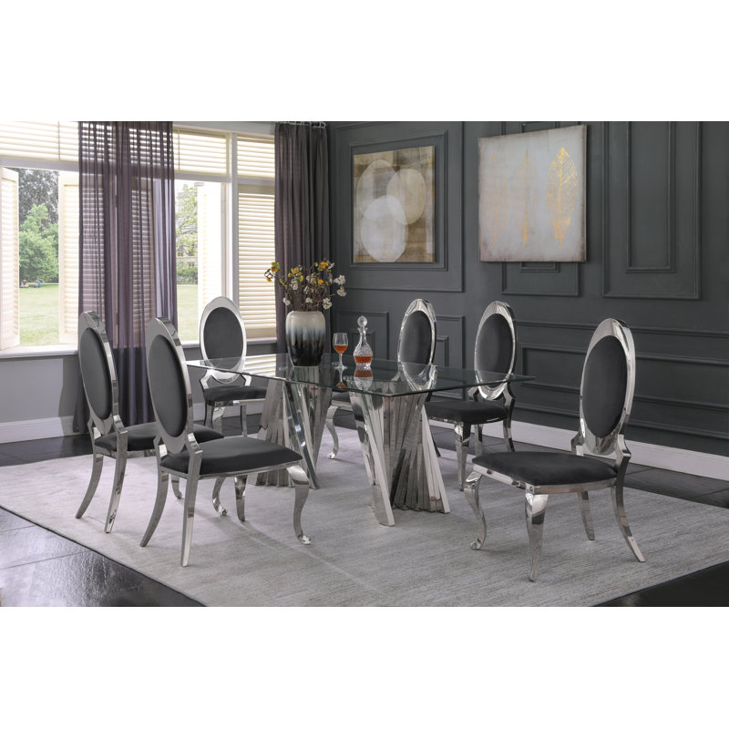 Ensemble repas pour 6 personnes, Argent, Gris foncé
