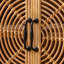 Armoire de rangement domestique en rotin tressé