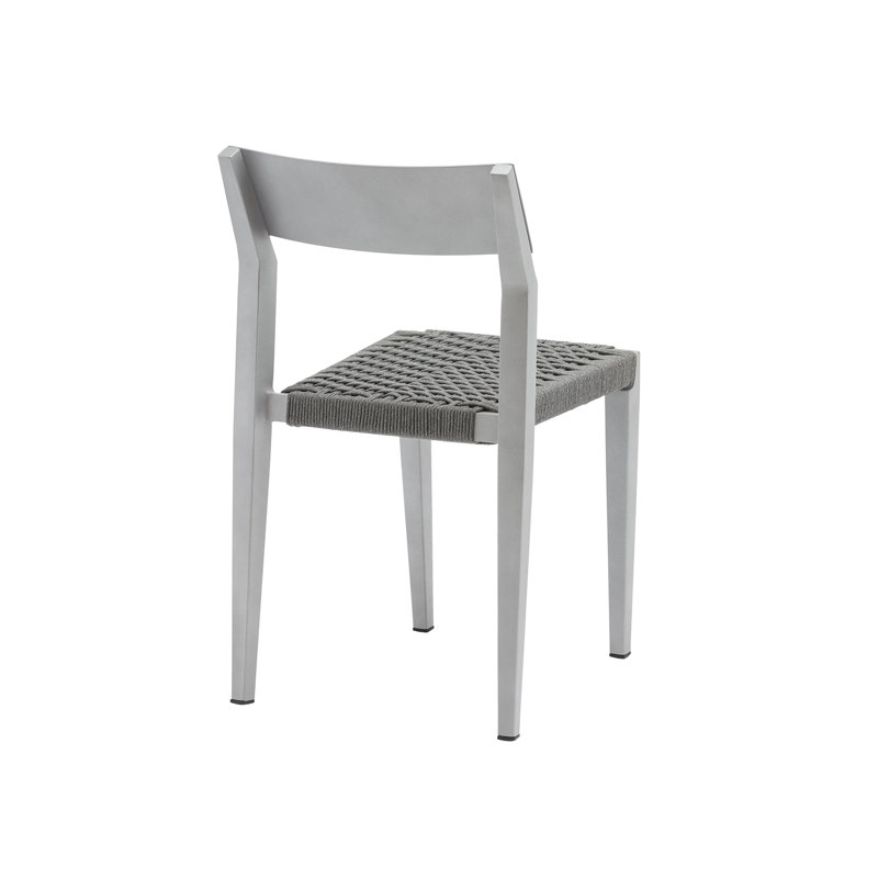 Belmont Outdoor Dining Side Chair, Silver