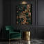 «Abstract Shapes 100», art mural sur toile verte-1556401675