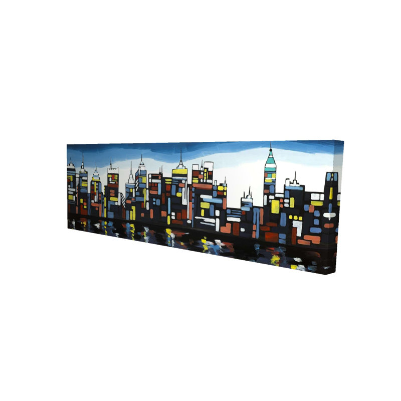 Colourful Skyline Modern Canvas | Bedroom Decor Wall Art