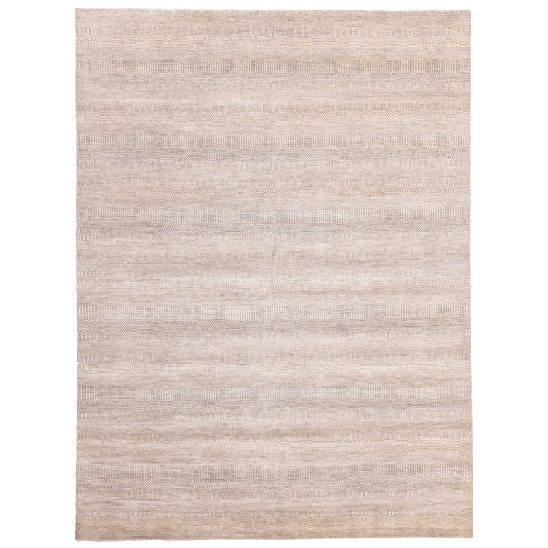 Tapis gris ombre en soie Finest 9 pi 2 po x 11 pi 9 po