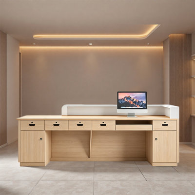 Modern Reception Desk for Office or Lobby – Contemporary Front Desk, Minimalist Style