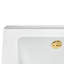Baignoire en alcôve en acrylique blanc brillant avec drain extérieur 60 po x 32 po Streamline-101699625