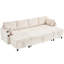Canapé-lit en chenille de 113,4 po avec grand espace de rangement, deux ports USB et deux porte-gobelets-385563306