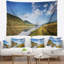 Tapisserie Mountain River Under Blue Sky-1400232164