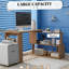 Bureau d'ordinateur d'angle en L, bureau à domicile rotatif à 360 °-1048473059