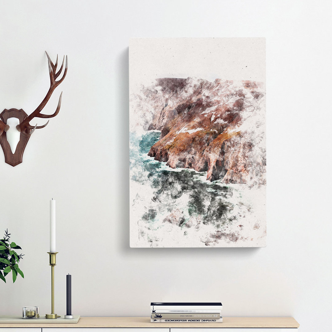 Slieve League Mountain In Ireland - Wrapped Canvas
