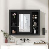 Versatile Wall Mounted Bathroom Cabinet with Multiple Shelves and Stylish Design