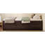 Lit plateforme simple avec lit gigogne et 2 tiroirs, lits en bois massif avec barre d'alimentation, espresso-1067451725-1067451727