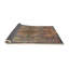 Tapis vert / orange / mauve en laine / polyester tissé à la machine-1298515212