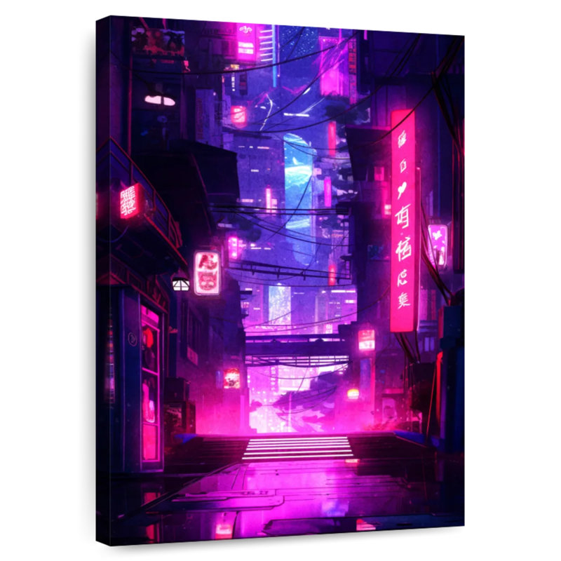 Aime Tokyo Street Neon Night Lights, 36" H x 24" W