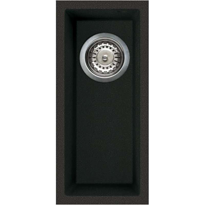 Quadra Single Bowl Undermount Kitchen Sink, Cast Iron