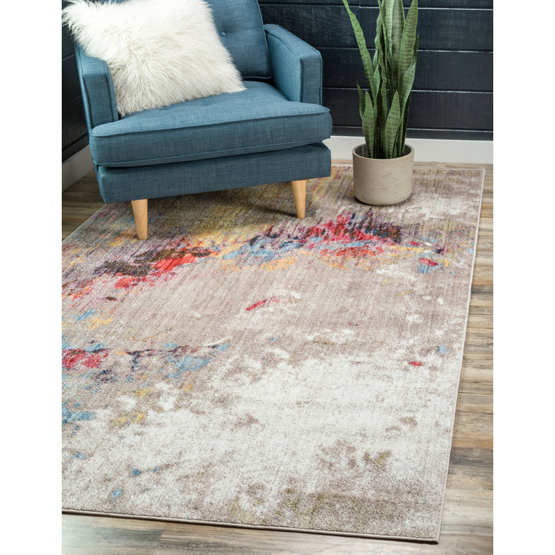 Downtown Abstract Indoor Rug, Rectangle 5'1" x 8'
